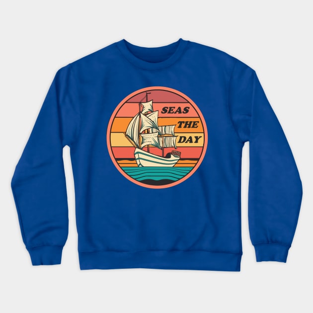 SEAS THE DAY Crewneck Sweatshirt by INLE Designs